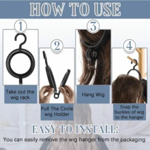 Foldable Multi-Functional Wig Stand - Portable & Durable, Travel Wig Display Head Model, Stable Base, Folding Design, Suitable For Various Wig Types And Hat Storage, Room Decor - Multicolor - View 9