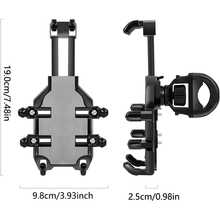 Motorcycle Navigation Bracket Motorcycle Bicycle Electric Vehicle Riding Mobile Phone Holder Anti Shock And Drop Phone GPS Holder - Black - View 5