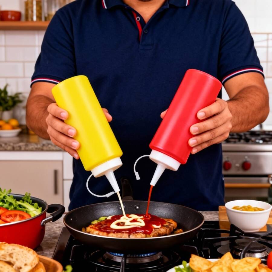 Salt Cellars & Servers - Red and Yellow - View 1