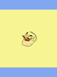 1枚皮卡丘云朵版胸针别针，可作包扣、服装装饰、派对装饰小礼物、学生生日礼物，适合多种场合 - 彩色 - 查看 4