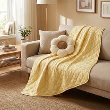 Daisy Flower Shaped Ultra Soft Plush Seat Cushion / Floor Pillow - 45x45 Cm - Made In Turkey