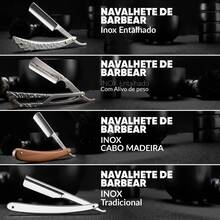 Navalhete Barbeiro Super Barba Power Suporte De Navalha