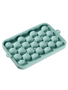 1个25格硅胶冰格，圆形硅胶冰格，小冰球模具，威士忌冰格模具，带盖水果冰格，葡萄形洗手液模具，家用制冰器