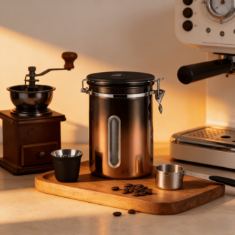 1500ml/1800ml neuer Farbverlauf sichtbarer versiegelter Behälter mit Löffel, Kaffee-Bohnen & Getreide Aufbewahrungsglas, Einweg-Entlüftungsversiegelter Behälter, Kaffee-Aufbewahrungsglas mit integriertem Zeitkompass zur Datumsaufzeichnung