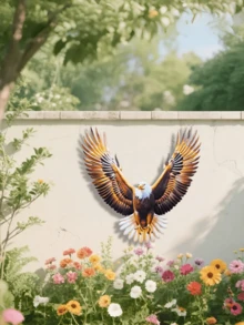 16-Inch Large Soaring Metal Eagle Wall Decor, European & American Style, Suitable For Yard, Garden, Living Room, Bedroom, Outdoor Fence Decoration - Holiday Party Decor, Perfect Gift For Family And Friends - Mocha Brown - View 10