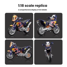 1:18 Scale Officially Licensed KTM Red Bull Team #84 Herlings Motorcycle Toy Model, Blue Realistic Alloy Bike Figurine, Children Gift - 1:18 KTM Red Bull Racing #84 Herlins (Blue) - View 6