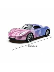 1:64 Alloy Car Model, Temperature Changing Inertial Racing Car, Turns Color In 35°C Water, High-Quality Durable Alloy Car, Collectible Vehicle, Suitable For Home Decor, Desktop Display, Perfect Birthday/Holiday Gift, Toy - Multicolor - View 5