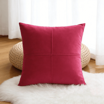 1个/2个纯色靠垫套（不含填充物），天鹅绒枕套，适用于沙发、家居装饰