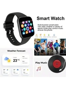 智能手表，可听音乐、接电话、查看信息 - Watch 9 - 黑色 - View 4