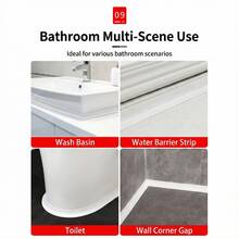 1 Roll Waterproof Sealing Tape, Suitable For Kitchen/Bathroom/Bathroom/Tile Joints And Corners, Self-Adhesive Flexible Caulk Tape, Suitable For Bathtubs And Shower Rooms, Easy To Apply, Can Fill Gaps On Countertops And Toilet Base, Form A Tight Seal To Prevent Water Damage, Durable PVC Material, Keep Your Kitchen And Bathroom Dry And Fresh, Ideal Choice For Sealing Edges And Corners.Kitchen Essential.Bathroom Essential.Bathroom Accesssories - 白色 - 查看 5