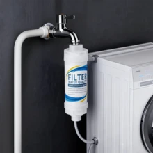 Home Improvement Kitchen & Bath Water Purification Equipment Faucet Water Purifier, Home Faucet Mounted Water Purifier With Dual Outlets, Portable Kitchen Water Filter, Tap Water Filter - White - View 4