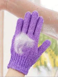 6/10/20pcs Random Color Exfoliating Gloves, Double-Sided Scrub Gloves, Bath Gloves, Body Massage Cleaning Gloves - Multicolor - View 3