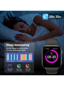智能手表，可听音乐、接电话、查看信息 - Watch 9 - 黑色 - View 8