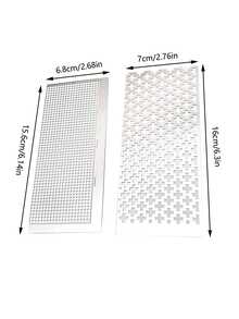599孔不锈钢钻石画网格尺，带1020个空白网格 - 适用于5D DIY工艺品，银色金属艺术品收纳和运输配件 - 銀色 - 查看 7