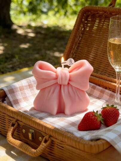 3D Bow Scented Candles, -Style Photo Props, Romantic Gifts, Wedding Decorations, Souvenir Candles, High-End Atmosphere, Scented Candles, Romantic Ambiance For Lovers, Venue Decoration