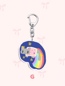1PC Nyan Rainbow Cat Keychain,Arcylic Keychain, Christmas Gift.Everyday Bag Accessory, Bag Charm, Lanyard, Key Holder. Ideal For Boyfriends, Girlfriends, Family Members, Doctors, Nurses, Party Gifts, Cell Phone Decorations, And More. - Multicolor - View 17