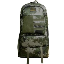 Mochila de Aventura de Gran Capacidad Impermeable con Soporte para Hidratación y Sistema de Carga Ergonómico para Senderismo Camping y Viajes de Montaña - camuflaje verde claro - Ver 5