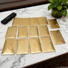 [6pcs Golden Envelopes] 6pcs Golden Self-Sealing Envelopes - Geometric Pattern Gift Card Holders For Cash Gifts, Weddings, Mother's Day, Father's Day, Birthdays, Graduations - Gold - View 9