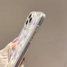 Butterflies fill the screen Pattern, suitable for smartphone cases, compatible with Apple 17Pro, 17Promax, 12ProMax, 13ProMax, Apple 16, Apple 15ProMax, Apple 11Pro, Apple 14Plus, and Apple 16E. - transparente - Ver 4