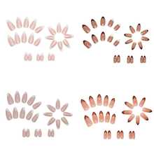 4 Boxes 96Pcs Short Squoval Press On Nails 24PCS French Cat Eye Magnetic Gel Effect Press On Nails, Almond Shape False Nails, European Style Export Quality Removable Fake Nails For Women, Nail Artists & Brides, Ready-To-Wear For Wedding, Party, Date Night & All Season Glam.Kit De Uñas,Fake Nail,Valentines Day,Press On Nails Almond. - 混合裝483 - 查看 3