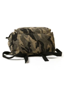Nueva mochila de gran capacidad versátil, ligera y de estilo coreano de moda con estampado de camuflaje, para uso al aire libre, ir al trabajo y viajar - verde camuflaje - Ver 3