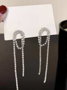 1 Pair Fashionable Luxury Elegant Party Earrings, Suitable For Women, Weddings, Vacations, Jewelry - A Pair Of Earrings - View 5