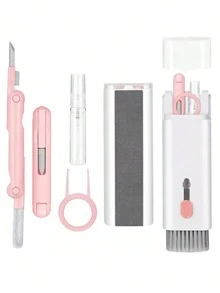 Kit de limpieza multifuncional 7 en 1, cepillo limpiador de teclado para portátil, auriculares, teléfono, herramienta para eliminar el polvo - Multicolor - Ver 7