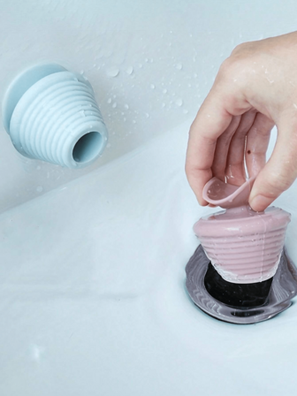 1 pezzo Tappo di scarico in silicone per vasca da bagno, 2 in 1 cattura capelli e tappo per lavandino, in materiale silicone flessibile, efficace per catturare capelli e detriti, durevole e riutilizzabile, protettore anti-intasamento per bagno e cucina, facile da installare