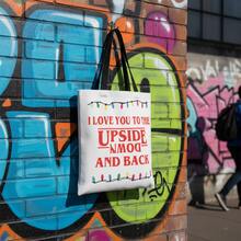 Large Capacity Letter Print Canvas Shoulder Bag - Multicolor - View 2