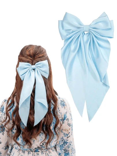 1 pieza Clip de pelo con lazo azul extra grande, accesorio de pelo vintage con lazo, lazo lindo, accesorio para mujer, adecuado para uso diario, regalos festivos, fiestas, Navidad, clip de pelo lindo, regalo de Navidad, regalo de Acción de Gracias, clip de pelo con lazo azul, pinzas de garra, pasador de pelo, barretas de pelo, accesorios para la cabeza, accesorios de pelo para mujeres