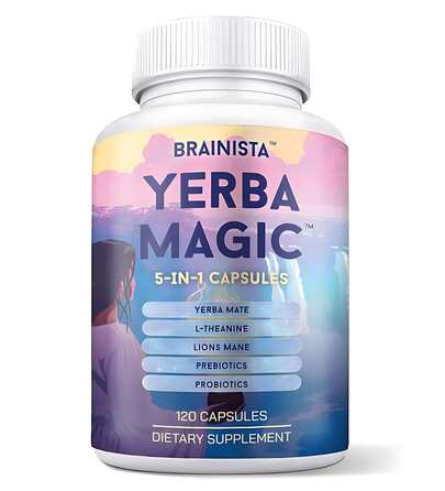 120 Capsules  Capsules – Pure Yerba Mate & 5-In-1 Superblend | Clean Natural Energy | Dietary Supplement  Fitness Edible