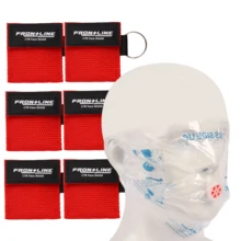 Frontline CPR Face Shields 6 Pack Emergency Kit, First-Aid And Training With One-Way Valve For Adult/Kid/Infant - 紅色 - 查看 1