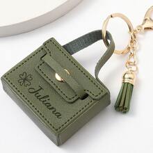 Personalized Mini Wallet & Keychain - Customizable Cute Genuine Leather Mini Wallet, Card Holder, Mini Purse, Personalized Bag Accessory, Custom Name Mini Wallet, Portable Coin Pouch, Daily Gift, Gift For Her, Valentine's Day Gift - Multicolor - View 4