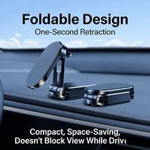 Magnetic Car Phone Holder, Rotatable Windshield/Dashboard Mount, Multi-Function Navigation Support - A - View 1