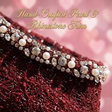 1pc Pet Dog Dress, Elegant Princess Style Tutu Skirt, Thick Autumn/Winter Pet Clothing, Suitable For Small/Medium Dogs, Dog Clothes, Cat Clothes, Valentine's Day Pet Outfit - Burgundy - View 7