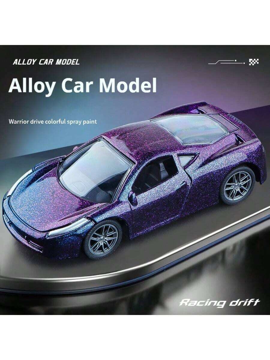 1:64 Alloy Car Model, Temperature Changing Inertial Racing Car, Turns Color In 35°C Water, High-Quality Durable Alloy Car, Collectible Vehicle, Suitable For Home Decor, Desktop Display, Perfect Birthday/Holiday Gift, Toy