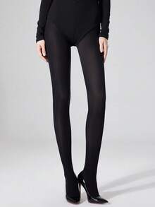 1双女士40D性感黑色连裤袜，透明紧身裤，时尚简约打底裤