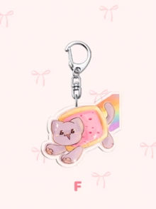1PC Nyan Rainbow Cat Keychain,Arcylic Keychain, Christmas Gift.Everyday Bag Accessory, Bag Charm, Lanyard, Key Holder. Ideal For Boyfriends, Girlfriends, Family Members, Doctors, Nurses, Party Gifts, Cell Phone Decorations, And More. - Multicolor - View 14