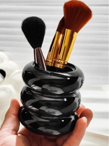 1个INS风化妆刷收纳架，树脂材质，可用作化妆刷收纳架、桌面笔筒、梳妆台收纳盒，适合度假、海滩、浴室、卧室等场合，大容量，是送给女朋友或圣诞节的绝佳礼物。 - 彩色 - 查看 8