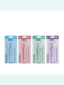 这款超强清洁橡皮擦可轻轻擦拭，不留痕迹或碎屑。橡皮擦可替换且可伸缩。适用于办公、学校用品、学生奖励、返校礼物、学生礼品、奖励和学习用品。