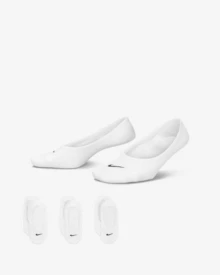 Nike 3 Pairs Women's Lightweight Footie Socks, Discount Pack SX4863-101 - White - View 9