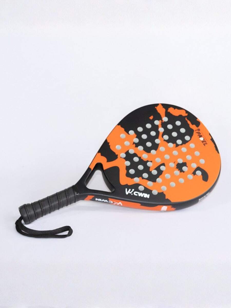 Raqueta de Padel Profesional WCWN 12K Fibra de Carbono, Núcleo EVA Alta Densidad Control y Potencia Superior El Regalo Perfecto para Deportistas y Festivales - Naranja - Ver 1