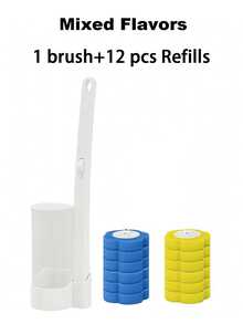 Disposable Toilet Cleaning System Kit, Storage Box And 12 Toilet Wand Replacement Heads, Disposable Toilet Brush (Includes 12 Toilet Wand Replacement Heads And Holder), Toilet Cleaning Wand, Toilet Cleaning Supplies For Deep Cleaning And Hygienic Bathroom Maintenance,Christmas,Bathroom Accessories,Home,Bedroom,Bathroom Storage,Toilet Brush