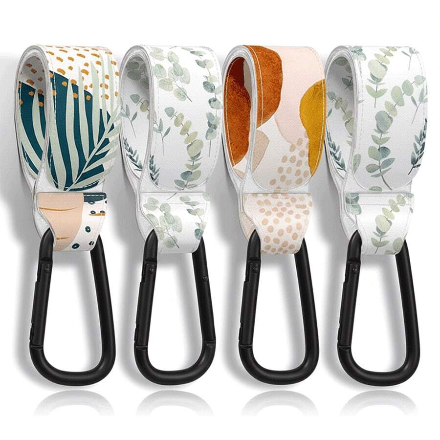 INS Nordic Home Durable Multifunctional Baby Stroller Hook, Premium Leather, Universal Stroller Clip Accessory, Mom Diaper Bag, Shopping Cart, Wallet, Backpack Hanger