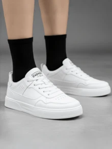 男士新款休闲滑板鞋，系带低帮设计，适合春夏穿着，是户外运动的理想之选。 - 白色 - 查看 2