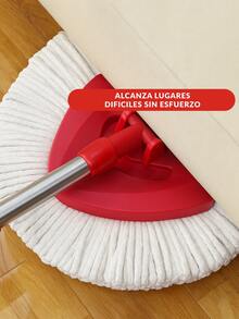 Trapeador Mágico Giratorio 360° con Cubeta Exprimidora de Pedal, Set de Limpieza Profunda de Microfibra para Pisos, Madera y Azulejos + 2 Repuestos GRATIS - Negro - Ver 5