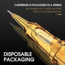 Ambition 20pcs Glory Tattoo Needles 0.35mm Round Tip Liner & Shader Disposable Tattoo Needles Compatible With Tattoo Machines - Gold - View 7