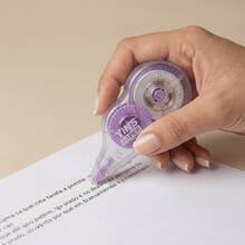 12m Minimalist Transparent Correction Tape For School And Office Supplies - Instant Correction, Smudge-Free, For Studying - Pink - View 4