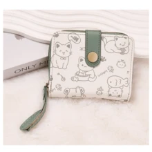 Japanese Cartoon Cat Print Zipper Coin Purse, Multifunctional, Fashionable And Cute, Can Store Cards And Small Change - Multicolor - View 8