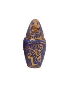 1/2/4pcs Ancient Egyptian Gods Canopic Jar Statue Resin Four Sons Of Horus Egyptian Statue Ornaments Hand Painted Egypt Collectible Decor Sculpture Replica,Indoor Decorative Items,Dog Memorial Urn,Indoor Pet Memorial Urn. - Multicolor - View 10